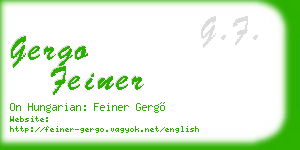 gergo feiner business card