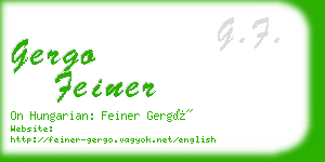 gergo feiner business card